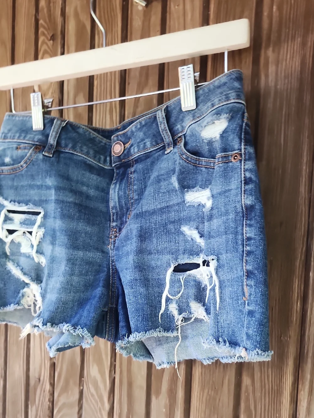 Maurices Ladies Distressed Denim Shorts